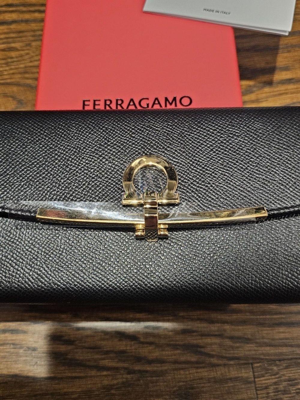 Salvatore Ferragamo Black Leather Gancini Continental Wallet - Picture 3 of 15